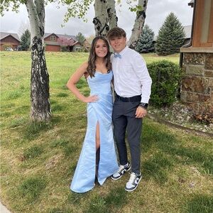 Light blue prom dress